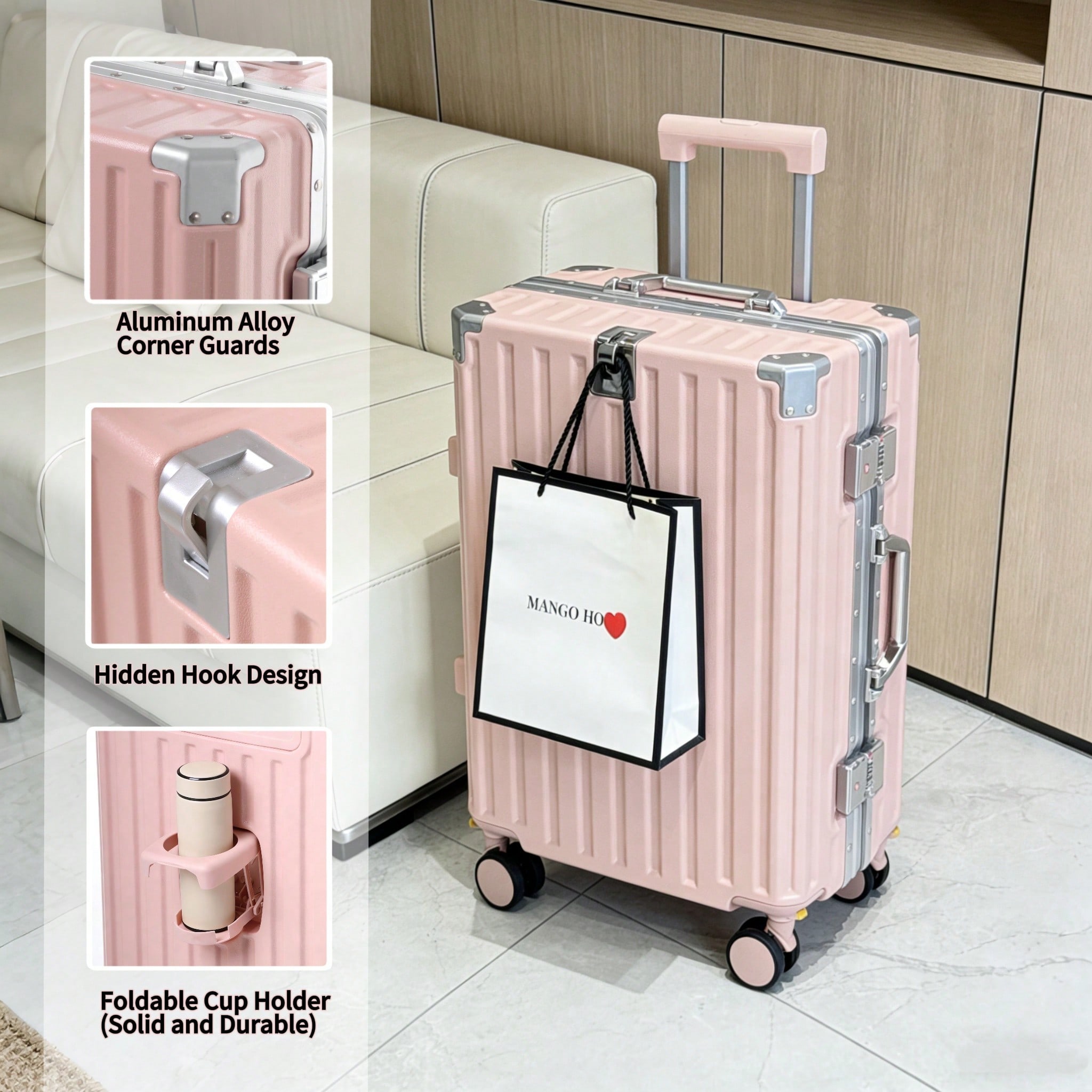 Aluminum Frame Carry On Luggage - Walizka podręczna 20
