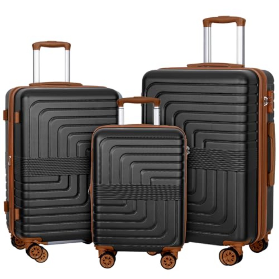 Expandable Hard Shell Luggage Set - 3-częściowy zestaw walizek rozkładanych 20/24/28 cali,