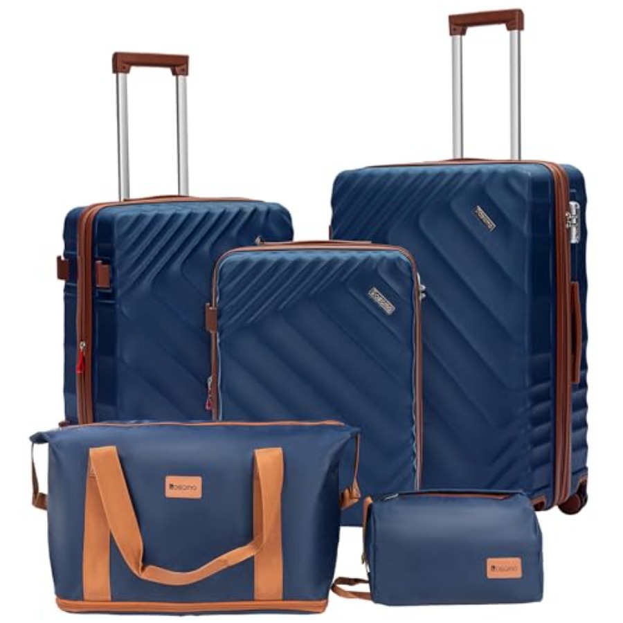 Expandable Hard Shell Luggage Set - 5-częściowy zestaw walizek z twardej skorupy,