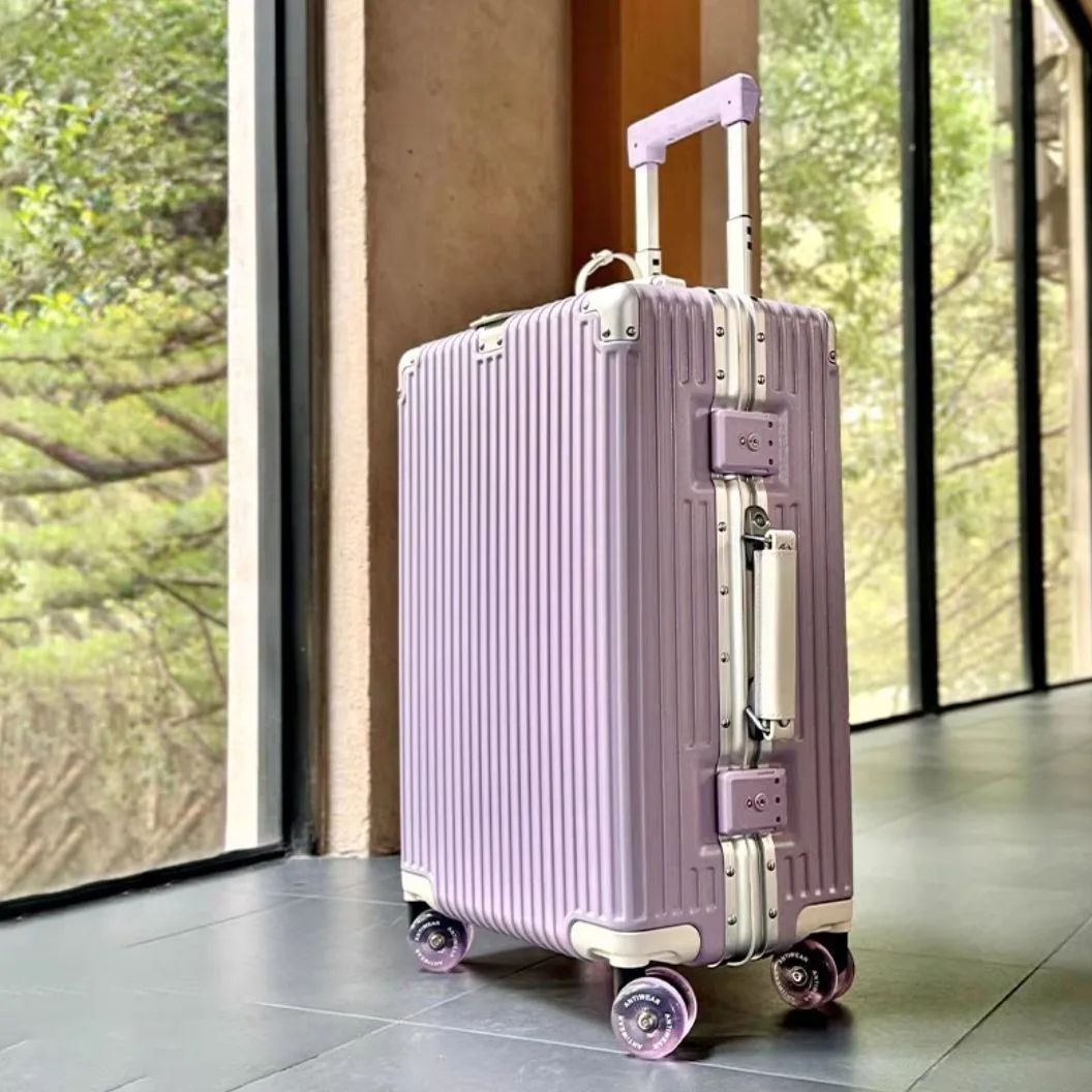Aluminum Frame Carry On Luggage - Walizka z aluminiową ramą, kolorowymi, cichymi