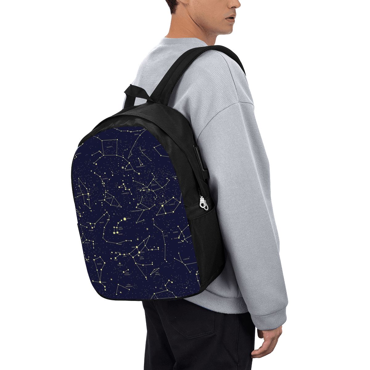 Travel Bags - Nocne Niebo Złote Niebiańskie Gwiazdy Zodiakalne