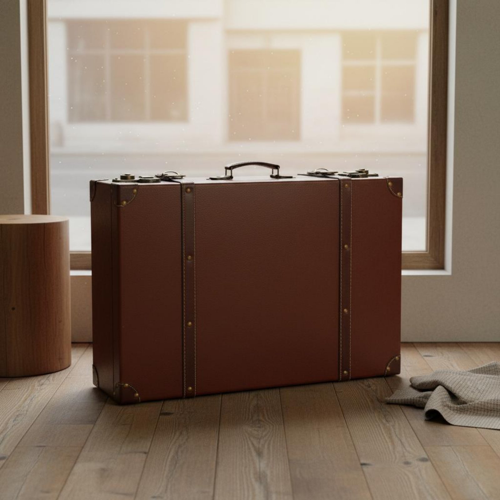 Retro Vintage Trunk Suitcase - 3-częściowy zestaw walizek w stylu vintage,