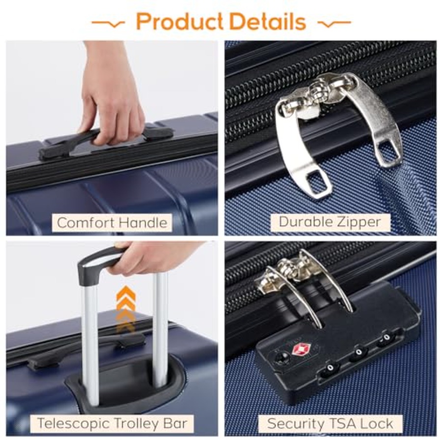 3-częściowy zestaw walizek pod – Expandable Hard Shell Luggage Set recenzja i cena