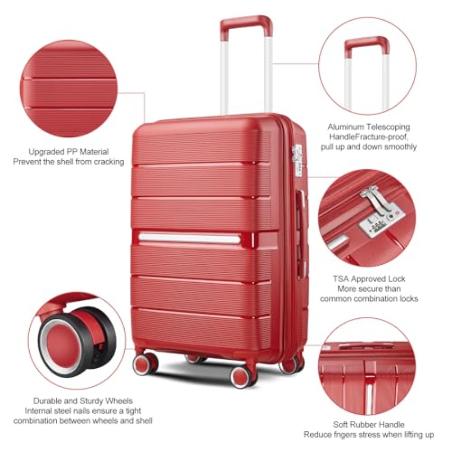 Zestawy walizek 4-częściowe, r – Expandable Hard Shell Luggage Set recenzja i cena