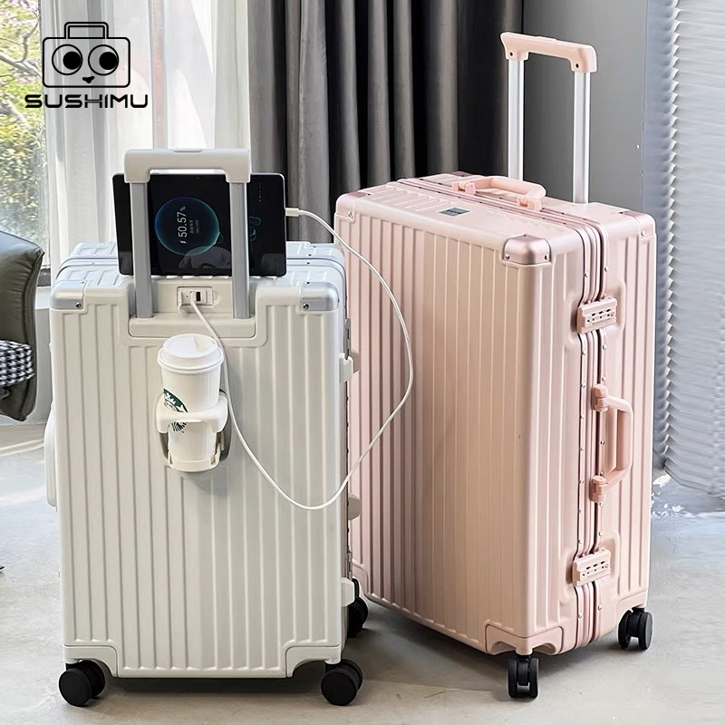 SUSHIMU Bagaż podręczny z uchw – Spinner Wheel Rolling Suitcase 20 Inch recenzja i cena
