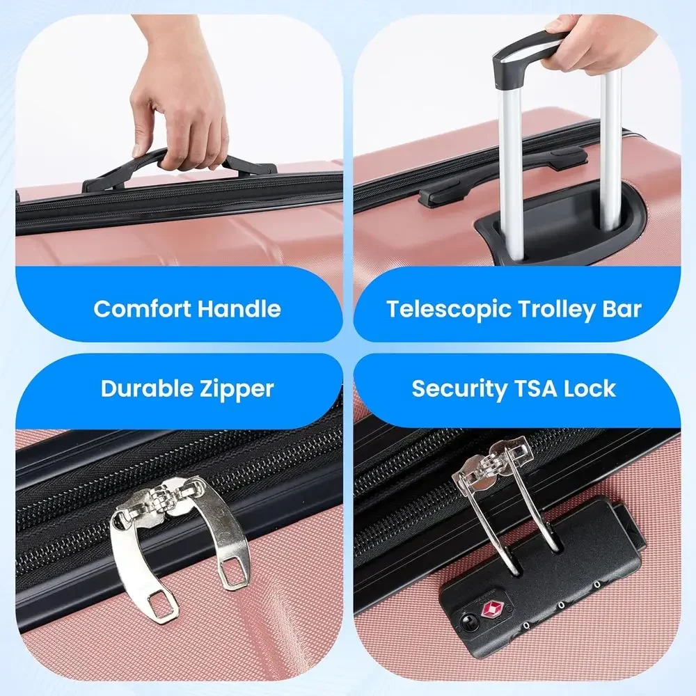 3-częściowy zestaw dużych wali – Expandable Hard Shell Luggage Set recenzja i cena
