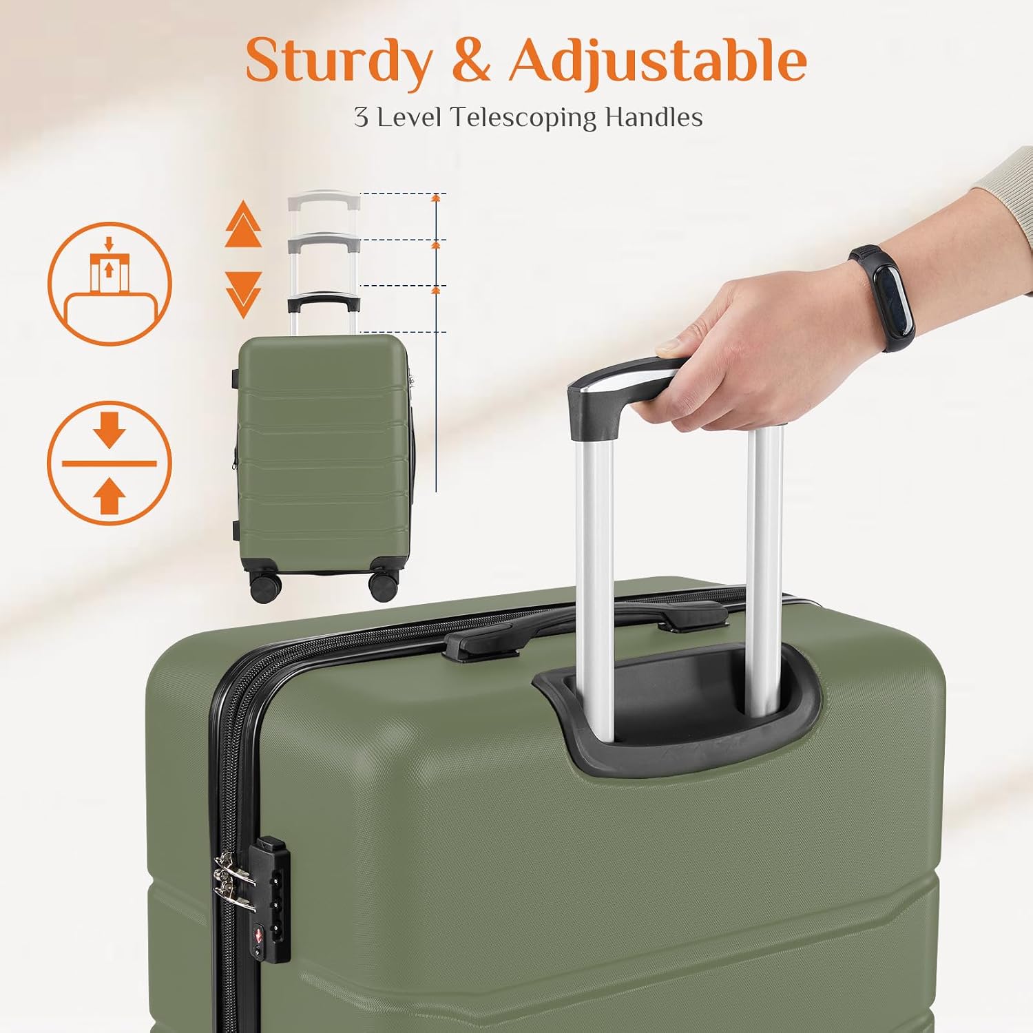 Walizka podręczna 28 cali, twa – Expandable Hard Shell Luggage Set recenzja i cena