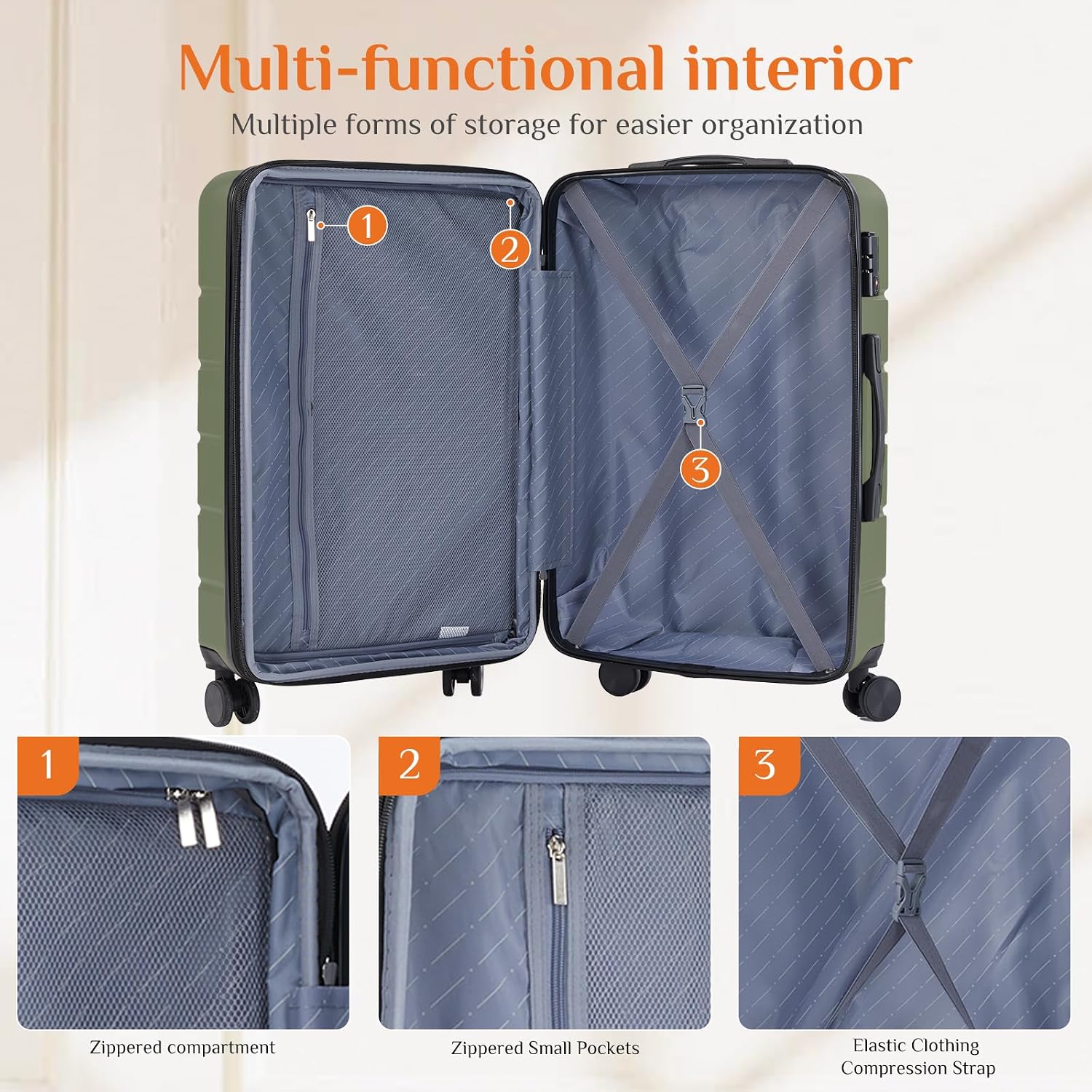 Walizka podręczna 28 cali, twa – Expandable Hard Shell Luggage Set recenzja i cena