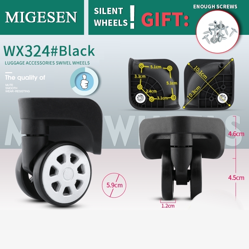 1 para uniwersalnych kół bagaż – Silent Replacement Luggage Wheels recenzja i cena