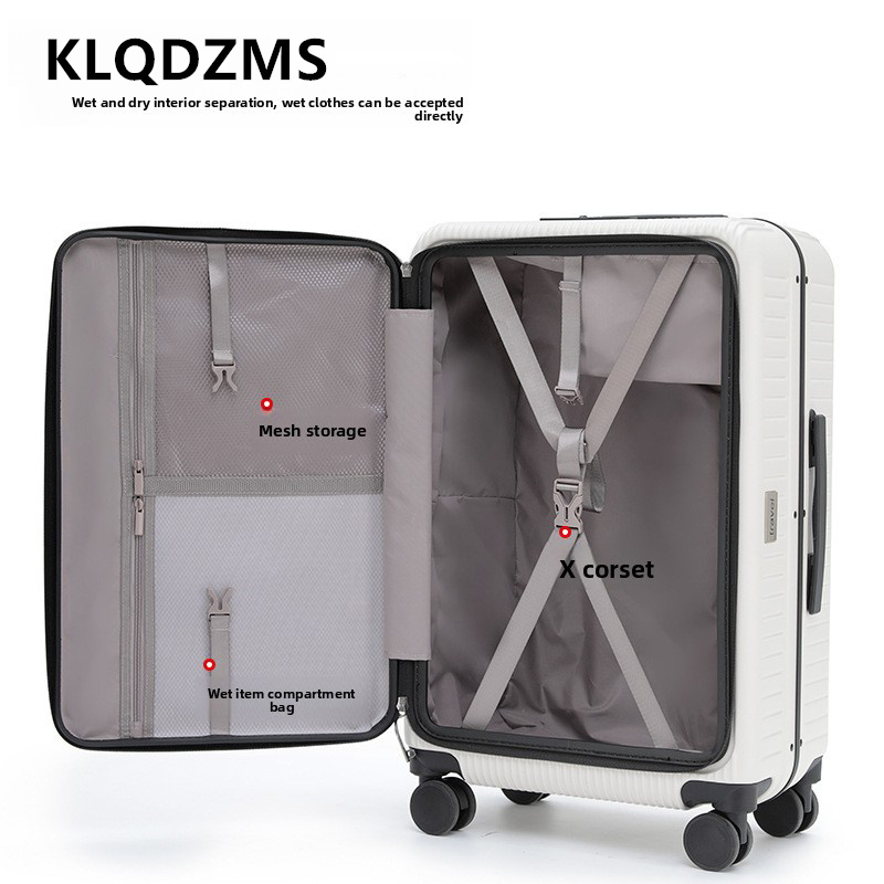 Walizka na kółkach KLQDZMS 20/ – Front Opening Laptop Luggage 24 Inch recenzja i cena