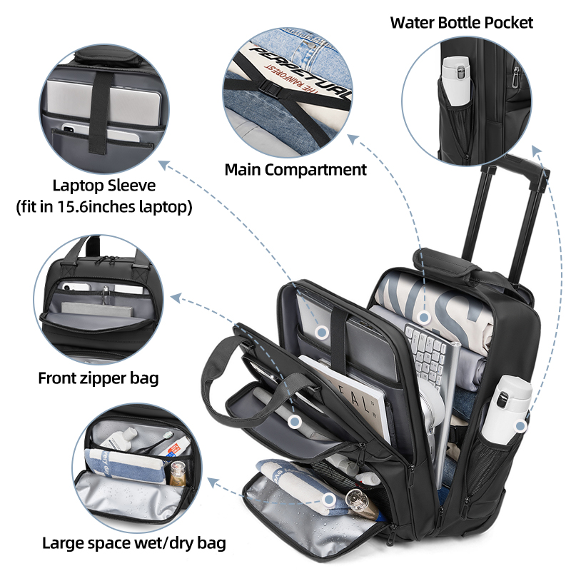 Plecak podróżny na kółkach, pl – Foldable Rolling Luggage Bag recenzja i cena