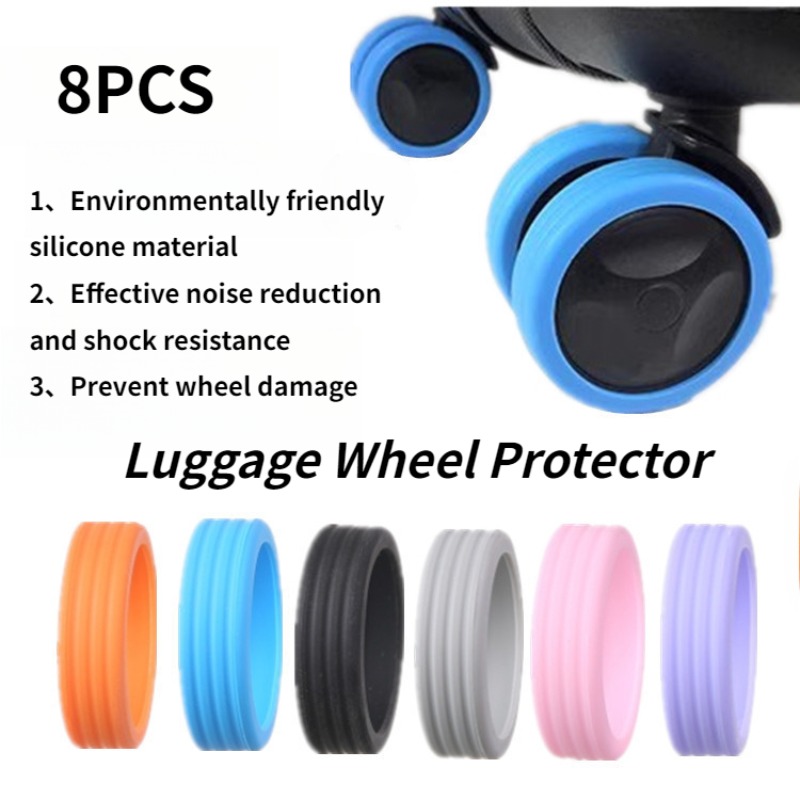 8 szt. Ciche gumowe nakładki n – Silent Replacement Luggage Wheels recenzja i cena