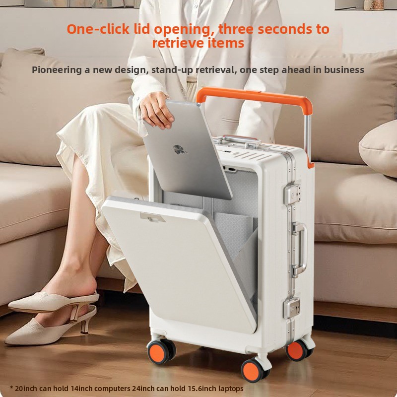Walizka podróżna z aluminiową  – Front Opening Laptop Luggage 24 Inch recenzja i cena