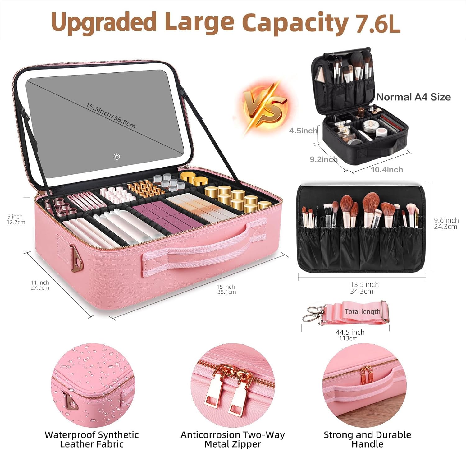 Duża kosmetyczka z lustrem LED – Cosmetic Bags recenzja i cena